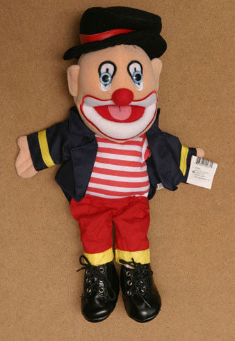 14" Clown Glove Puppet W/ Hat