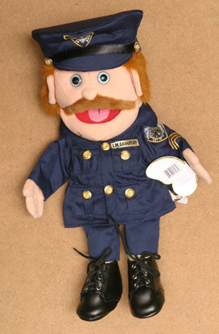 14" Policeman Puppet White