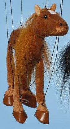 16" Brown Horse Marionette Small