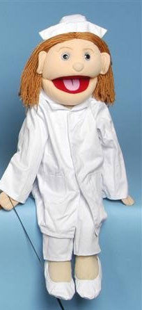 28" Nurse Puppet White