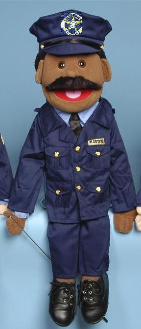 28" Policeman Puppet Black