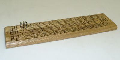 3 Tracks Cribbage Board In Oak 33503