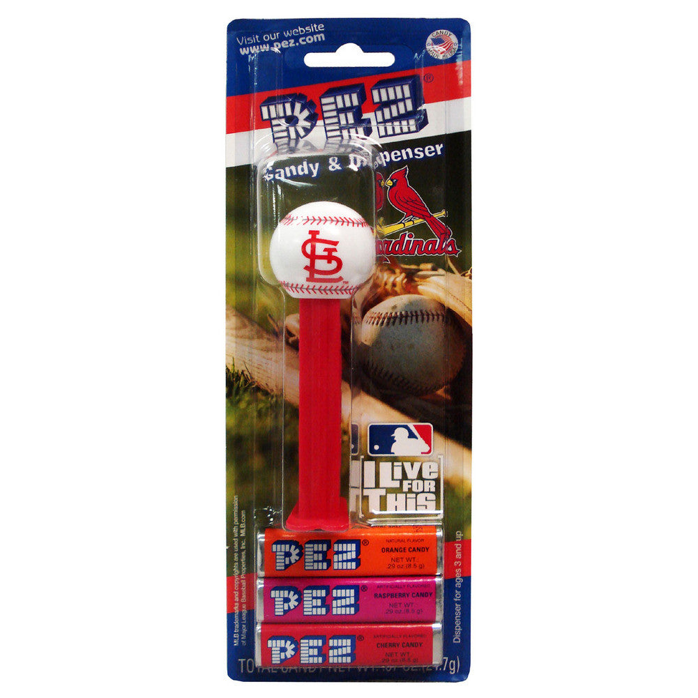 12 Packs of MLB Pez Candy Dispenser Cardinals