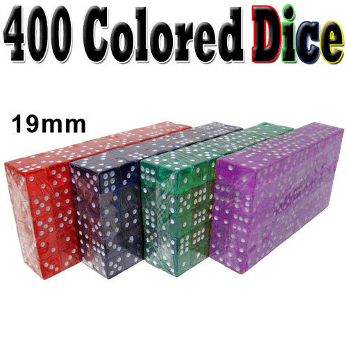 Brybelly Acc-0049 400 Dice - 19mm - Red, Blue, Green, Purple