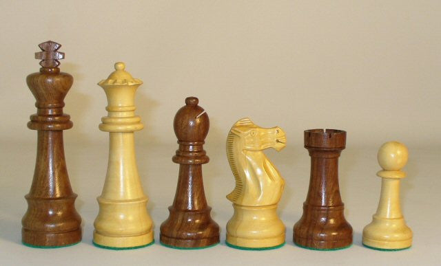 Large Sheesham And Boxwood Chess Pieces, 6" King