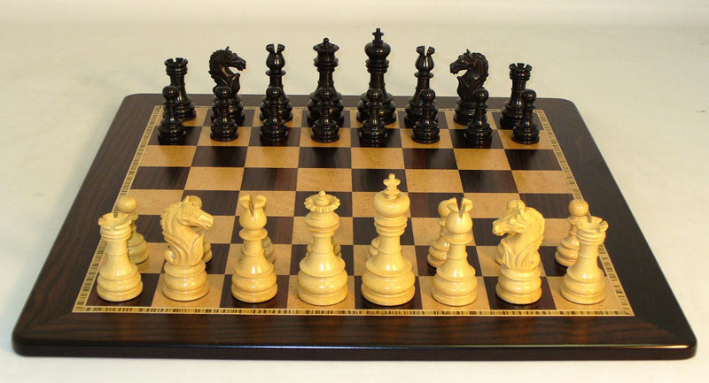 Ww Chess 40blot-ebm Black Lotus On Ebony Birdseye Maple Board
