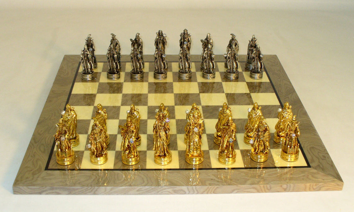Royal Chess Fantasy Pewter Grey Briar Chess Set (pc8566-gy)