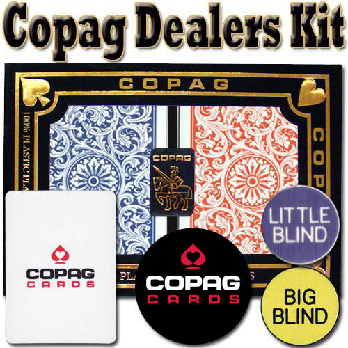 Brybelly Gcop-102.913 Copag Dealer Kit - 1546 Red/blue Poker Jumbo