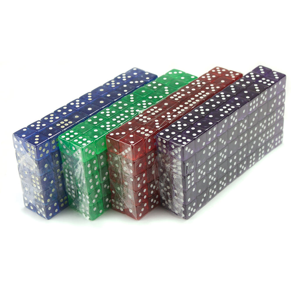 Brybelly Gdic-901 400 Ct. 16mm Dice - Red, Blue, Green, Purple