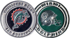 Brybelly NFL-1801 Challenge Coin Card Guard - Miami Dolphins