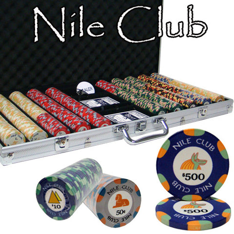 Brybelly PCS-1205 750 Ct Standard Breakout Nile Club Chip Set - Aluminum Case
