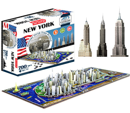 4d Cityscape Tcys-01 4d New York Skyline Time Puzzle
