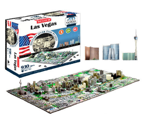 4d Cityscape Tcys-05 4d Las Vegas Skyline Time Puzzle