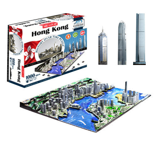 4d Cityscape Tcys-06 4d Hong Kong Skyline Time Puzzle