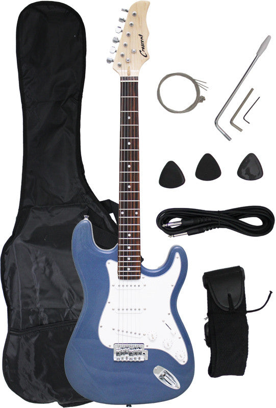 Crescent Direct Eg-bum 39 Inch Blue Metallic Premium Electric Guitar