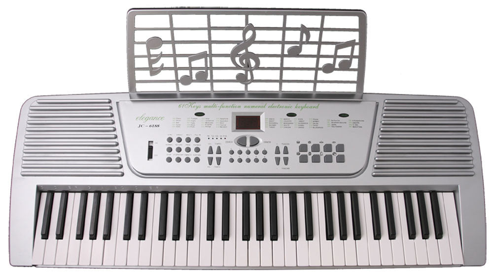 Crescent Direct Kb61-sv 61 Keys Silver Electronic Keyboard