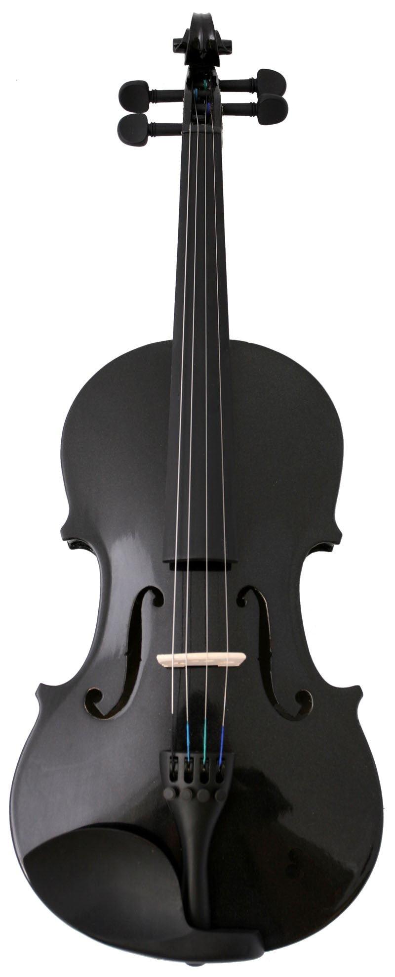 Crescent Direct Vl-bk 4/4 Black Maplewood Acoustic Violin With Case, Rosin, And Bow