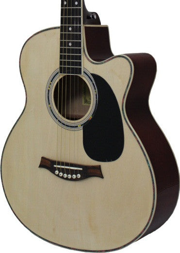 Crescent Direct Ymg-nr 41 Inch Natural Premium Acoustic Cutaway