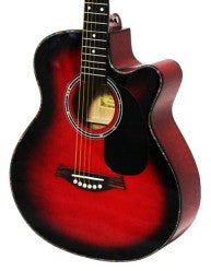 Crescent Direct Ymg-rd 41 Inch Red Premium Acoustic Cutaway