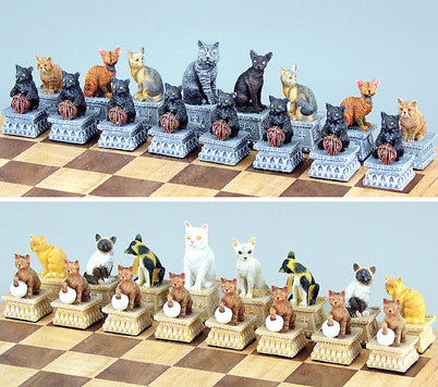 Fame 0034 Cats Chess Set Pieces