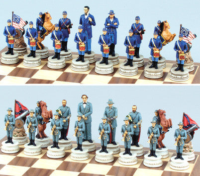 Fame 5126l Large Civil War Chess Set