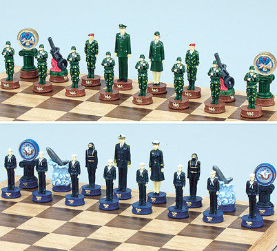 Fame 5385 Army Vs Navy Chess Set