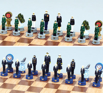 Fame 5386 Marine Vs Navy Chess Set