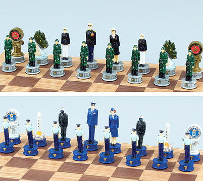 Fame 5602 Air Force Vs Marine Chess Set