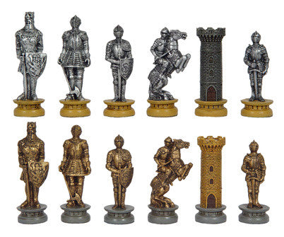 Fame 8553p Pewter Medieval Warriors Chessmen