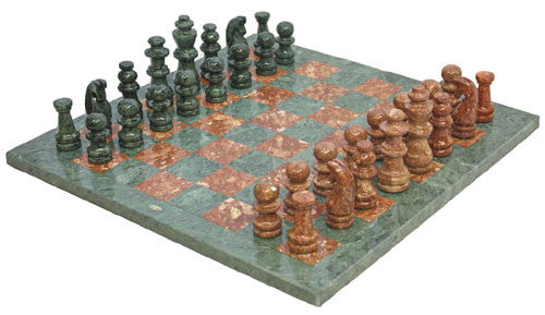 Fame Marble Chess Set- Brown/green 393m