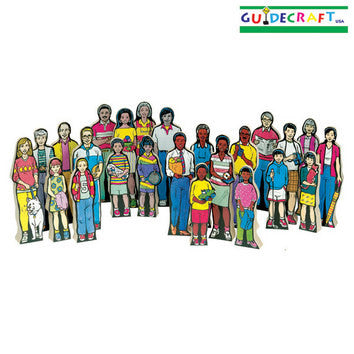 Guidecraft Multi-cultural Family Kit Set Of 24