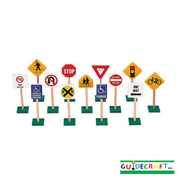 Guidecraft 7" Block Play Traffic Signs