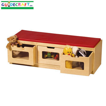 Guidecraft Easy-view Storage Bench