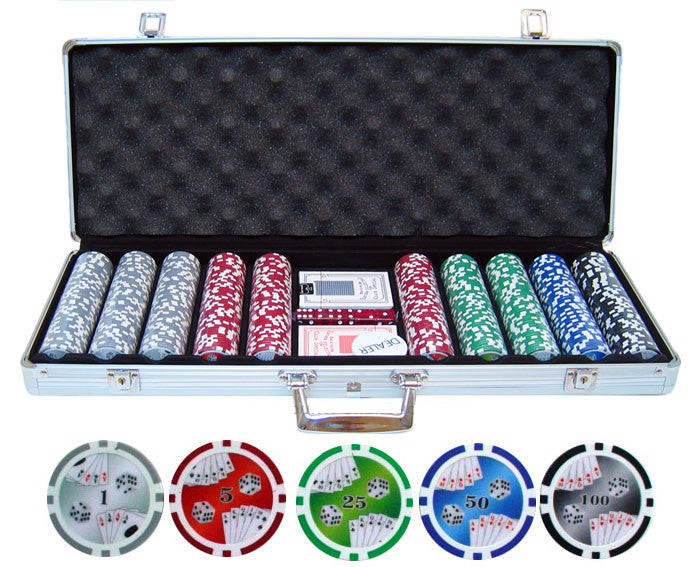 115g 500pc Double Royal Flush Poker Chip Set