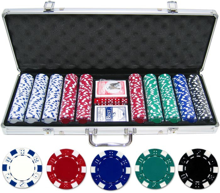 115g 500pc Dice Poker Chip Set