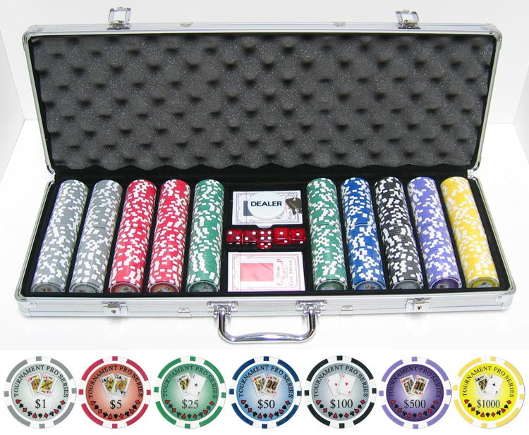 115g 500pc Tournament Series Poker Chip Set