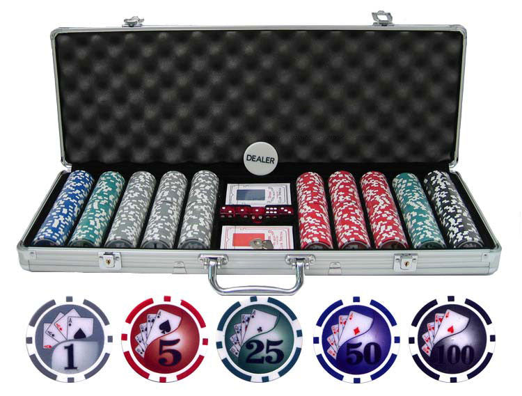 135g 500pc Yin Yang Clay Poker Chip Set