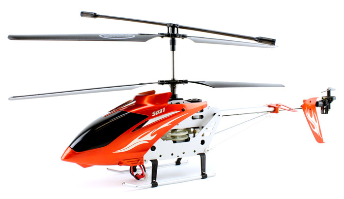 3ch Syma S031 Rc Helicopter Metal Series With Gyro - Orange