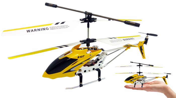 3ch Syma S107g Mini Rc Helicopter Metal Series With Gyro - Yellow