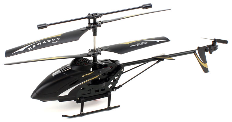 3.5ch Hawkspy Lt-712 Rc Helicopter With Gyro And Camera - Black