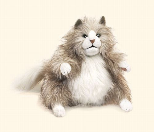 Folkmanis Cat, Fluffy Hand Puppet - 2566