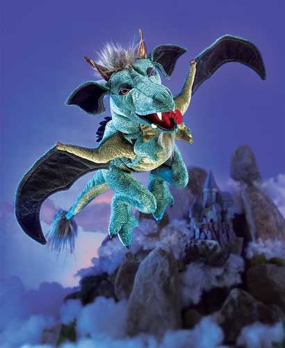 Folkmanis Dragon, Sky Hand Puppet - 2958