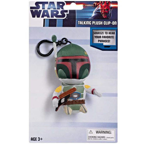 Underground Toys Ut004854 Star Wars 4" Talking Clip-on Plush - Boba Fett