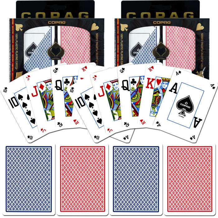 Trademark Commerce Tmc-10-p4507p-2 Copag Poker Size Peek Index - Blue/red Set Of 2