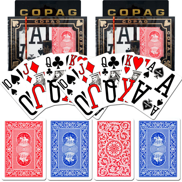 Trademark Commerce Tmc-10-p8820m-2 Copag Poker Size Magnum Index - Blue/red Set Of 2