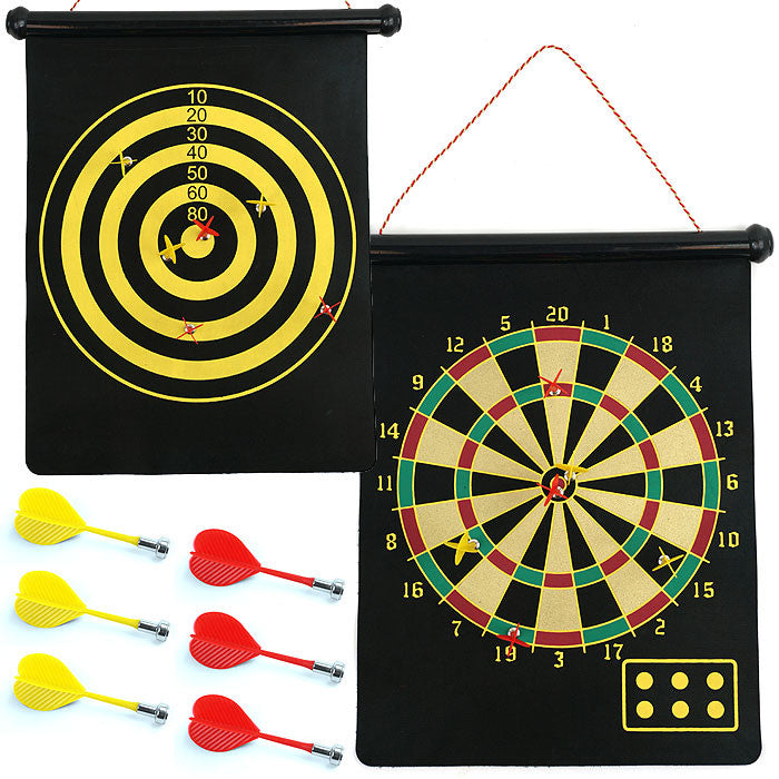 Trademark Commerce 15-7637 Magnetic Roll-up Dart Board And Bullseye Game W/ Darts