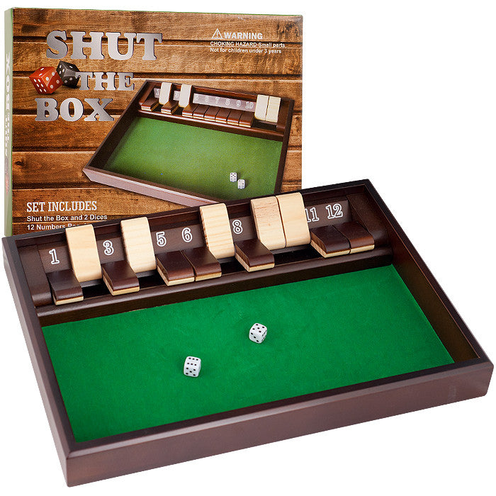 Trademark Commerce 80-1817 Shut The Box Game - 12 Numbers - Includes Dice