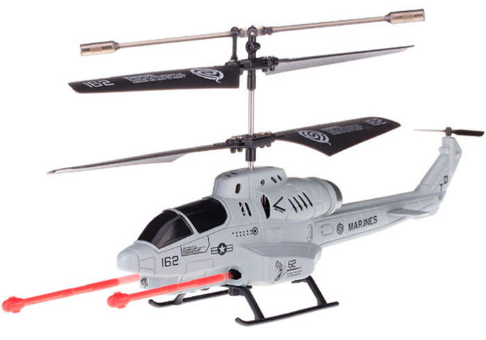 U809 Missile Launching 3.5ch Cobra Helicopter With Gyro - Gray
