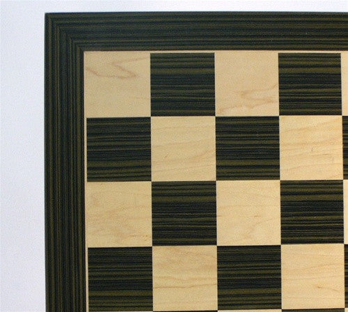 Ebony And Maple Chess Board, 2.2" Squares