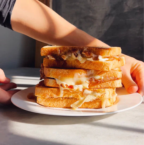 Balsamic Date Caramelized Onion Grilled Cheese